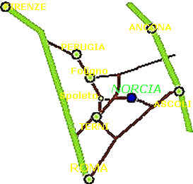 Italia ,Umbria, Perugia, Spoleto, Valnerina, Norcia, Cascia, San benedetto 